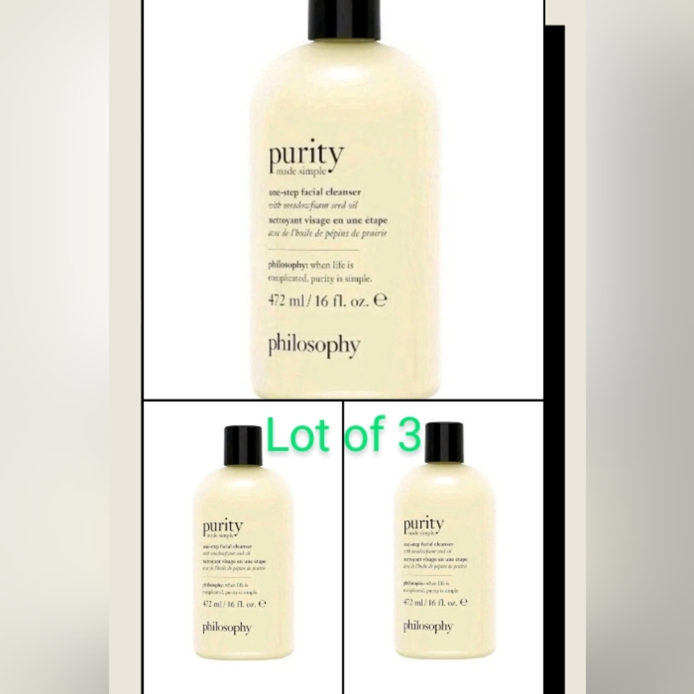 Lot of 3! Philosophy Purity Cleanser Brand New Sealed